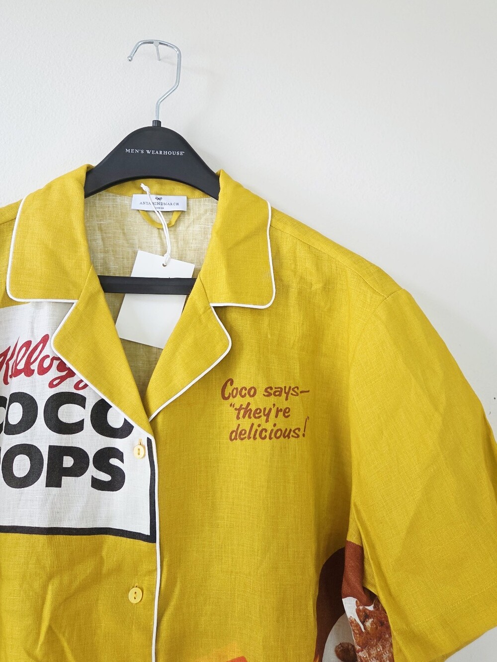 Anya Hindmarch Coco Pops Print Shirt & Shorts Set Linen Large Rare - Picture 5 of 12